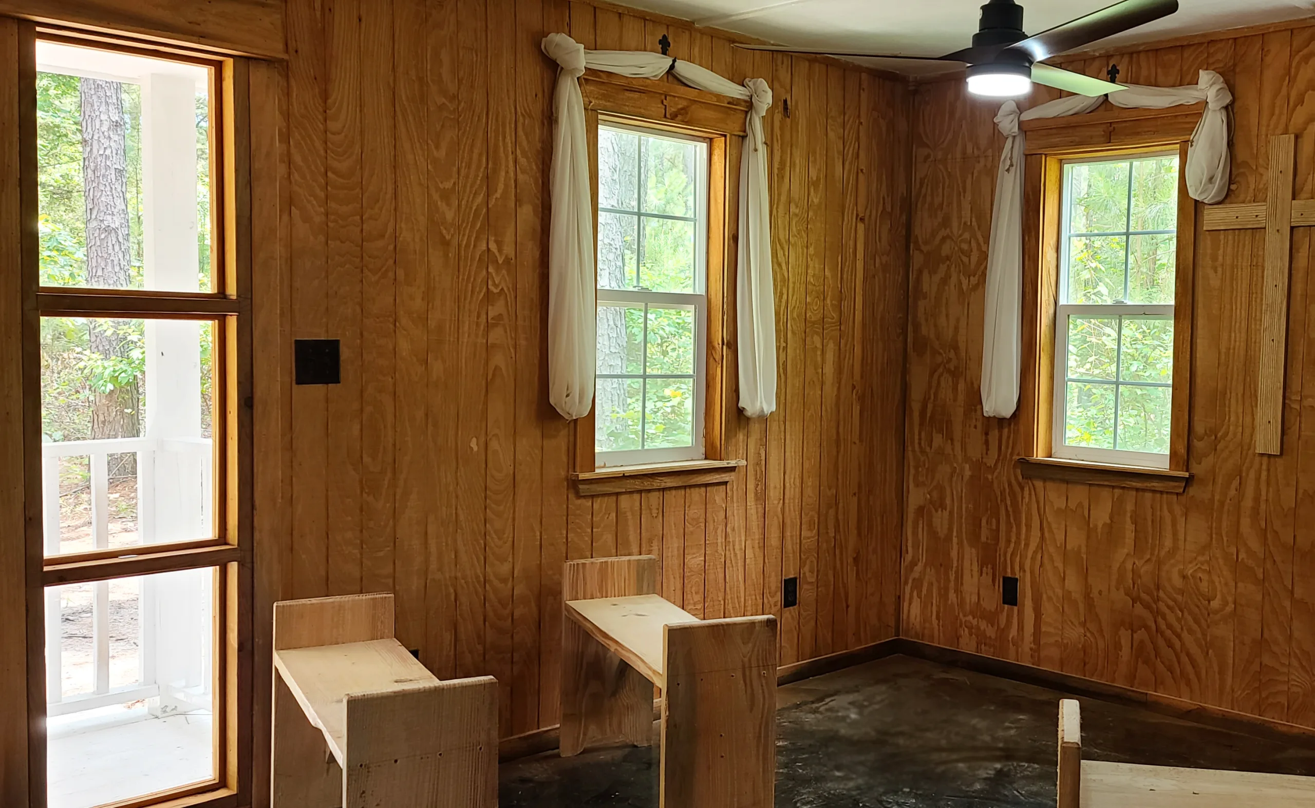 Rustic Trails Church in the wild woods, Wedding Venue, Air BnB, Retreats, Anniversary, Birthday, Class, School, Education, Meeting, Church, Upper Room, Jail, Livery, Land Office, Bunk House, Bank, Bath House, Piney Woods